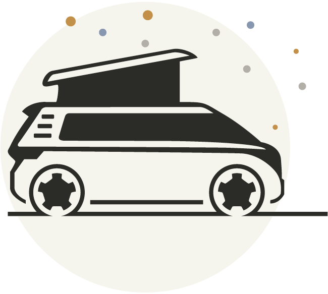Outbase campervan illustratie
